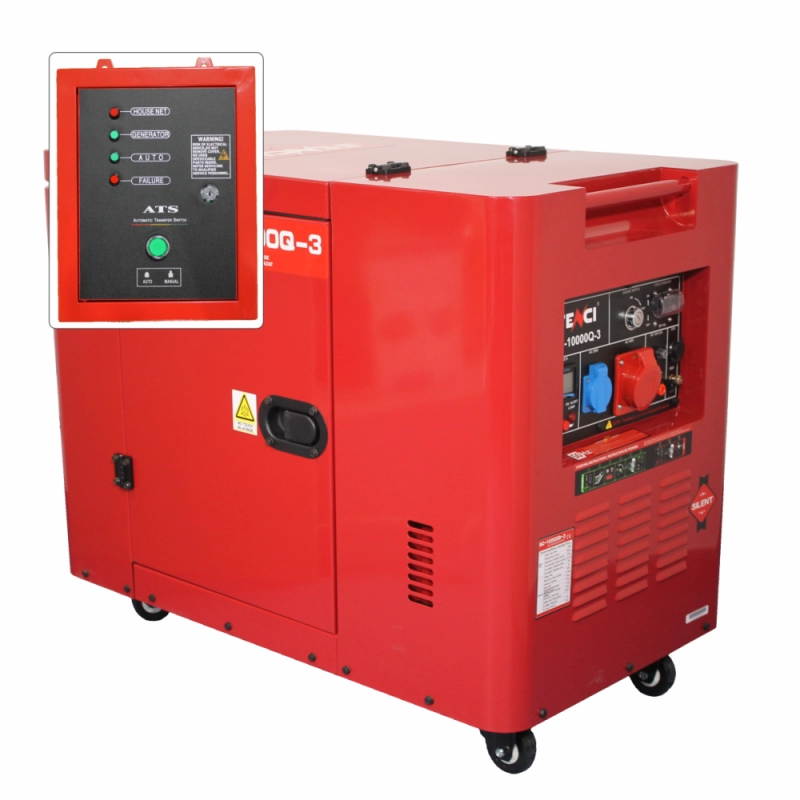 Generator insonorizat SENCI SC10000Q-3 ATS putere maxima 8 kW 400V motor Diesel ATS inclus Generator insonorizat SENCI SC10000Q-3 ATS putere maxima 8 kW 400V motor Diesel ATS inclus